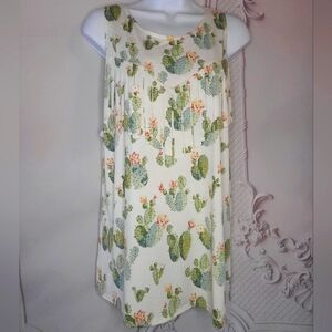 L&B Tassle Cactus Sleeveless Top